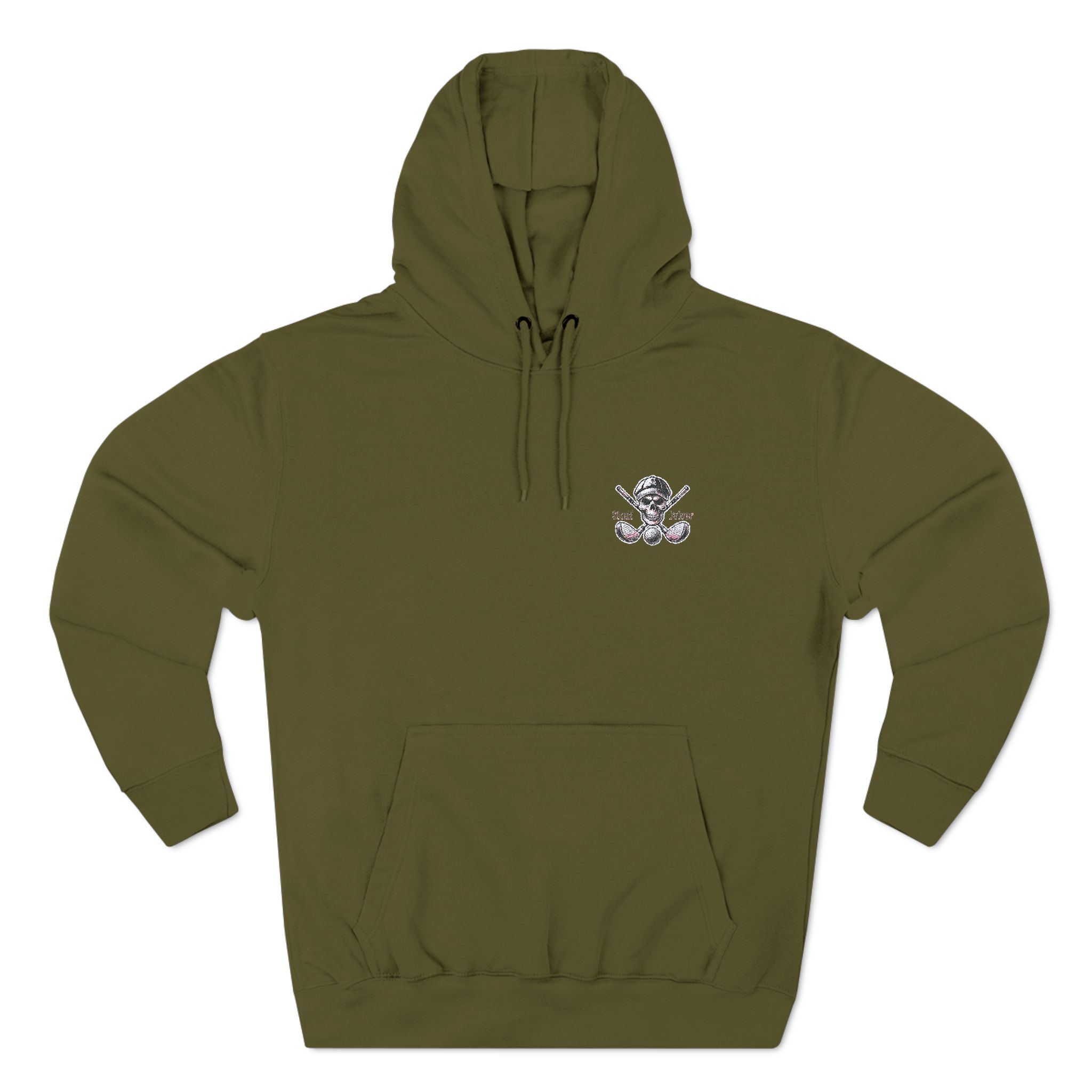 Comfortable and stylish Skull and Driver hoodie, designed for golf enthusiasts and casual wear.