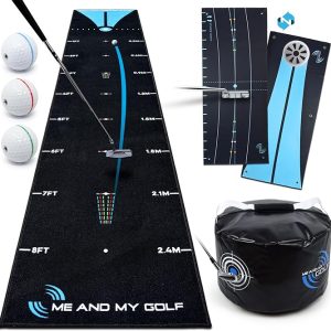 Off-Season Golf Training Bundle – Includes Stroke Trainer, Breaking Ball Putting Mat, Impact Bag & Mini-Max Mirrors.