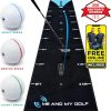 Off-Season Golf Training Bundle – Includes Stroke Trainer, Breaking Ball Putting Mat, Impact Bag & Mini-Max Mirrors.